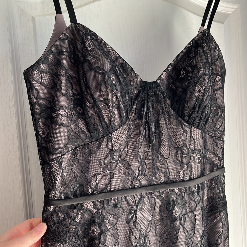 Size 6 black lacy prom dress